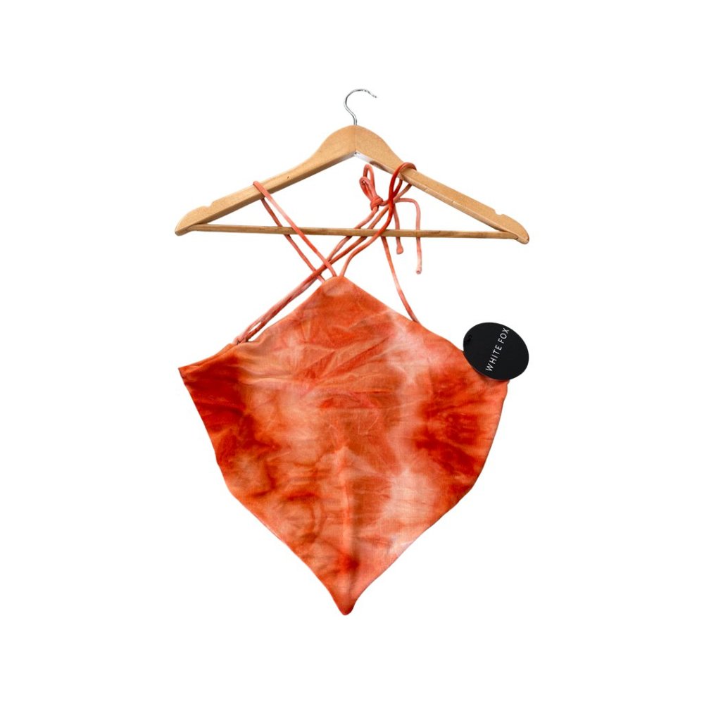 white fox boutique fiery red crop top